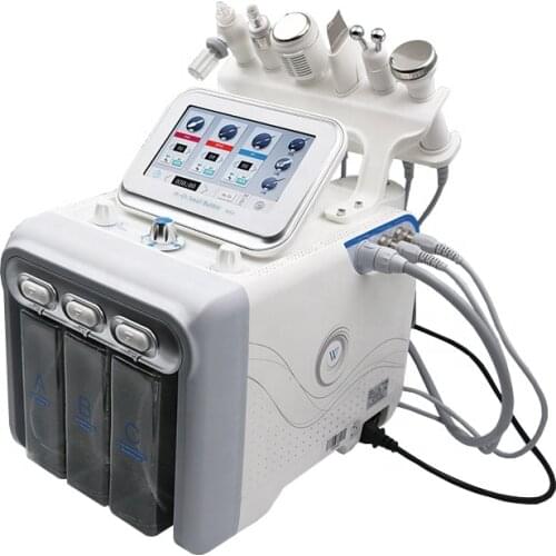 6 in 1 Water hydra dermabrasion ultrasound skin scrubber salon beauty instrument