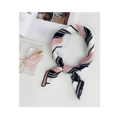 70*70cm Small Square Scarf New Style Printing Gift Professional Stewardess All-match Striped Scarf