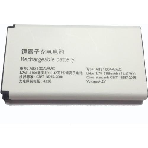 AB3100AWMT AB3100AWMC Smart Phone Battery For PHILIPS Xenium E180 E181 CTE180BK Lithium Polymer Battery 3100mAh