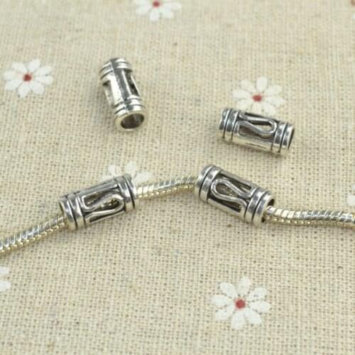 20 pcs tibetan silver beads Round Shape Hollow charms metal loose bead Fit European bracelet Jewelry making 1808
