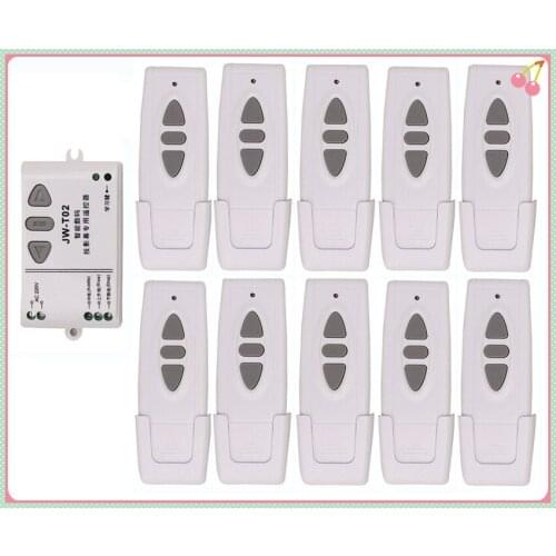 AC 220V Digital Projection Screen Controller Electrical Curtain Motor Wireless Remote Control Switch Receiver +10pcs Transmitter