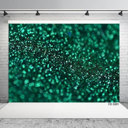 Photography Background Grreen Glitter Bokeh Customized Backdrop Photo Studio for Baby Shower Children Birthday Party Photocall