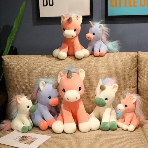 28/38/45CM Cute And Creative Unicorn Plush Toy Kawaii Stuffed Animal Pegasus Doll Sleeping Pillow Home Bed Decoration Gift