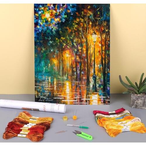 Tranquility Pre-Printed 11CT Cross-Stitch Complete Kit Embroidery DMC Threads Craft Handiwork Handmade Knitting Counted