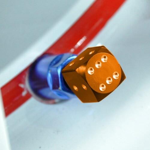 4pcs Dice/Crown Style Car Tire Wheel Tyre Caps Valve Stem Dust Covers 12 X 12 X 12mm