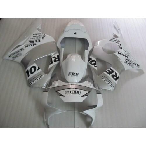 Complete ABS Plastic Fairing Kits For hd CBR900RR 954 02 03 Year 2002 2003 CBR954RR White Silver Fairings Motorbike