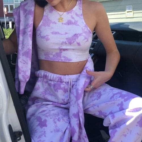 Sexy Tie-dye Printing Tank Tops Summer U-neck Crop Vest Female Off Shoulder Streewear Crop Top Elastic Vest Camisole 4 Color