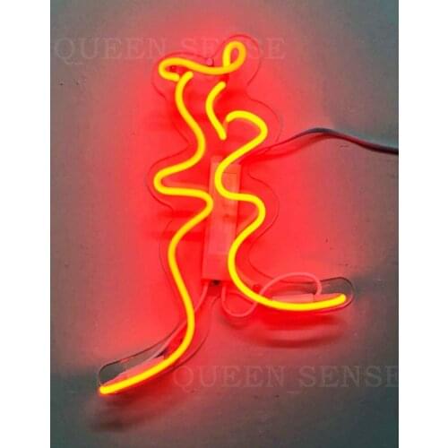14“ Kiss Me Love Minimalist Acrylic Custom Neon Light Lamp Sign Beer Bar Real Glass Decorate Home Wall Room Windows Tube Artwork