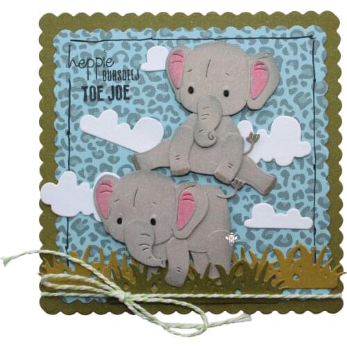 Mmao Crafts Metal Steel Cutting Dies New Elephant decoration Stencil For DIY Scrapbooking Paper/photo Cards Embossing Dies