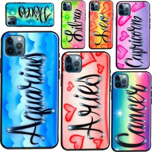 Aquarius Taurus Virgo Constellation Soft Phone Case For iPhone 11 Pro Max 12 Mini 6S 7 8 Plus X XR XS Max 5S SE 2020 Fundas