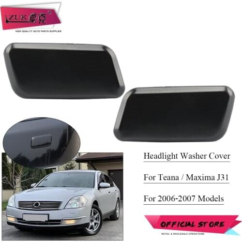 ZUK Front Bumper Headlight Wahser Nozzle Case For Nissan For Maxima / Teana J31 2004 2005 2006 2007 Base Color Washer Cover Cap