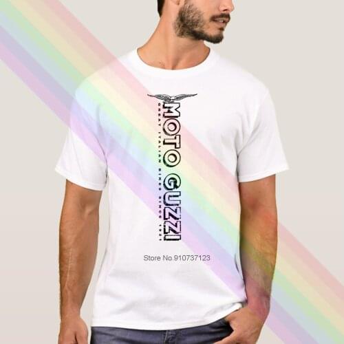 Newest 2020 Summer Moto Guzzi Vintage Classic Biker Motorcycle Logo 100% Cotton Crewneck Popular T Shirt Homme Tops Tees S-4XL