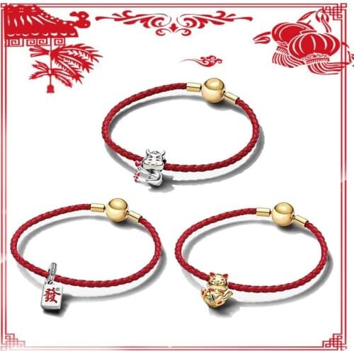 Kakany 2021 New High-quality Original New Year Jewelry Rich Cat Calf Leather Rope Bracelet Set Romantic Fashion Diy Jewelry