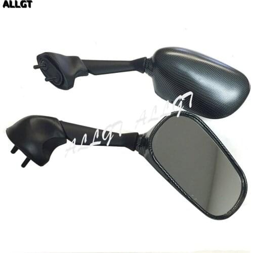 Pair Motorcycle Racing Mirrors Fit For Yamaha Fzs600 Fazer 2000 2001 Carbon Fiber