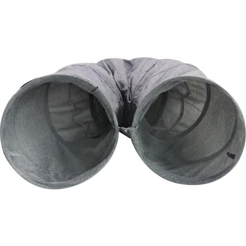 Foldable Roll Ground Cat Tunnel Toy 3 Holes Grab Resistant Foldable Pet Cat Puppy Tunnel Play Toy Drill Barrel Cat Tent