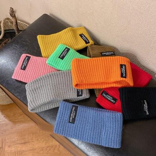 Sports Knitting Headbands Women Girls Sports Black Green Orange Pink Blue Headband Wide-Sided Fashion Hairbands Hair Accessories