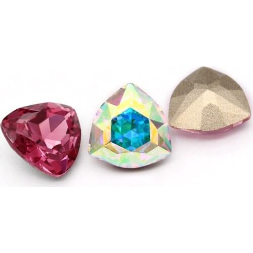 XIAOPU Trilliant K9 Glass Loose Rhinestones Colorful Shining Pointback Strass Crystal Glue on Clothing Crafts DIY Jewelries