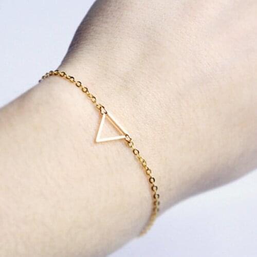 Triangle Bracelets for Women Boho Tassel Bracelet Lovers Light Gold Color Trendy Jewelry Accesorios Wholesale Pulseras