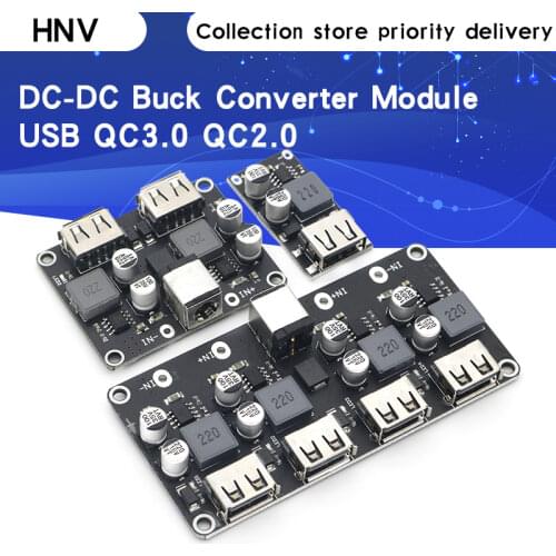 USB QC3.0 QC2.0 USB DC-DC Buck Converter Charging Step Down Module 6-32V 9V 12V 24V to Fast Quick Charger Circuit Board 5V