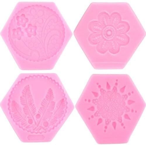 Flower Leaf Silicone Mold Cupcake Topper Fondant Molds DIY Cake Decorating Tools Candy Polymer Clay Chocolate Gumpaste Moulds