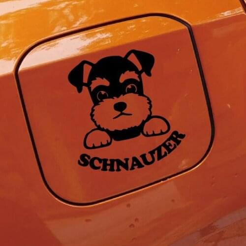 The Schnauzer Car Body Decal Car Stickers Motorcycle Fuel Tank Cap Decorations Vinyl Black/Silver 12cmx11cm