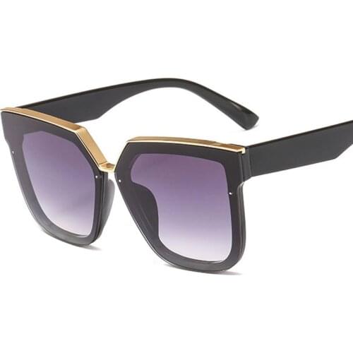 Veshion Cat Eye Metal Reinforcement Sunglasses Men Women Fashion Shades UV400 Vintage Glasses