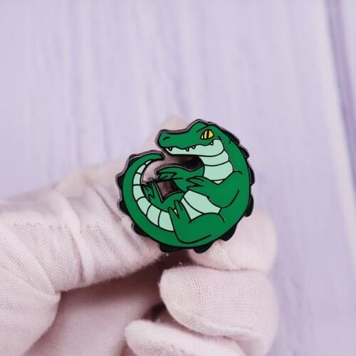 Green Dinosaur Enamel Pin Brooch Cartoon Animal Series Badge Fashion Jewelry Gift