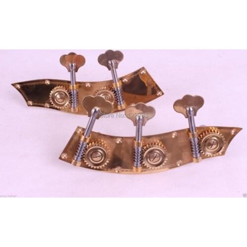 1set 5-string Bass Parts Double bass Conjoined Peg Brass