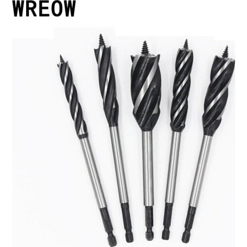 1pcs 10mm 35mm 4 Flute 165 mm Hex Shank Woodworking Carpenter Door Lock Bore Hole Saw Gun Core Twist Auger Drill Bit