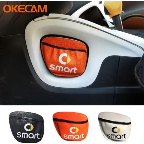 1Pcs Leather Car Storage Bag Organizer Box For Mercedes Smart 453 Fortwo Forfour Car Styling Auto Interior Accessories 2015-2019