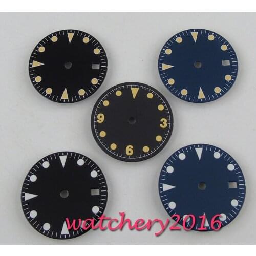 28.5mm Sterile Watch Dial Luminous make date fit 2824 2836 Miyota 8215 821A 8205 movement