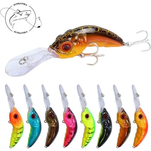 3D Eyes Wobbler Floating Bionic Bait Freshwater Fishing Lure Outdoor 10 Colors 12.8G/10CM Minnow Topwater Plastic Hard Bait