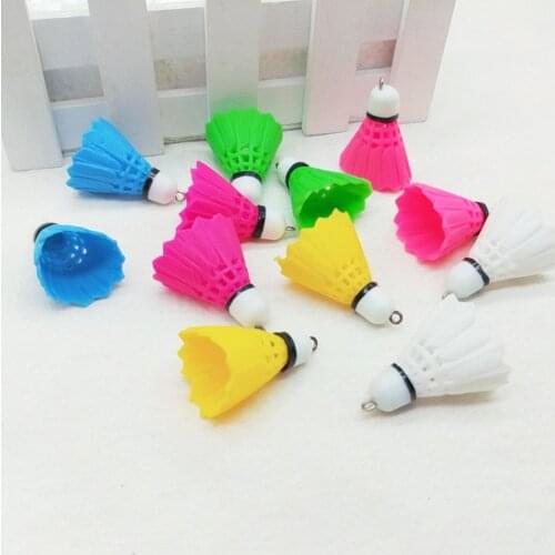 5 Pcs Badminton Charms Sports Goods For Necklace Earring Keychain Diy Making PE Casual Gifts