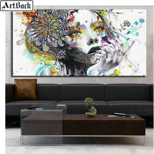 5d diy diamond painting watercolor woman full square diamond mosaic 3d diamond embroidery sewing artwork home decor