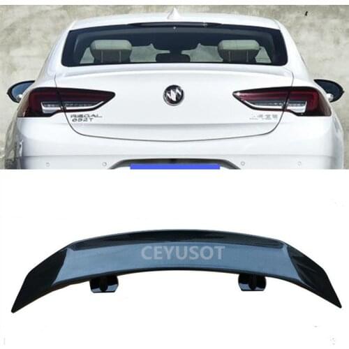 CEYUSOT FOR Universal GT Accessories Spoiler Buick Regal Opel Insignia ABS Car Trunk Rear Lip Tail WING Refit Body Kit 2000-21