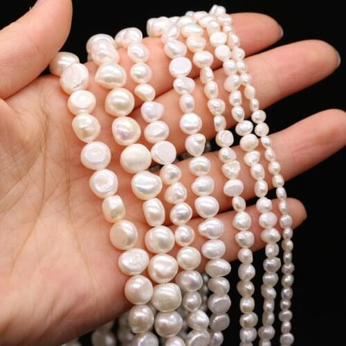 New Natural Freshwater Two-sided Light White Pearl Beads DIY for Necklace Bracelet Jewelry Making for Women Gift Accessories