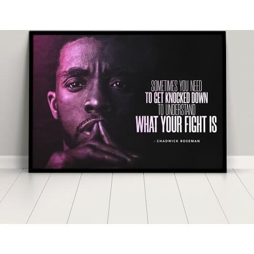 Chadwick Boseman Famous Actor Motivational Quote High Quality Canvas Poster Print Inspiration Quote Wall Decorative Painting