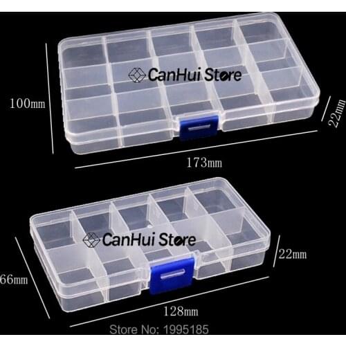 Portable Practical DIY Tool Packaging Box 10/15 Grids Slots Electronic Component Screw Removable Storage Screw Jewelry Tool Case