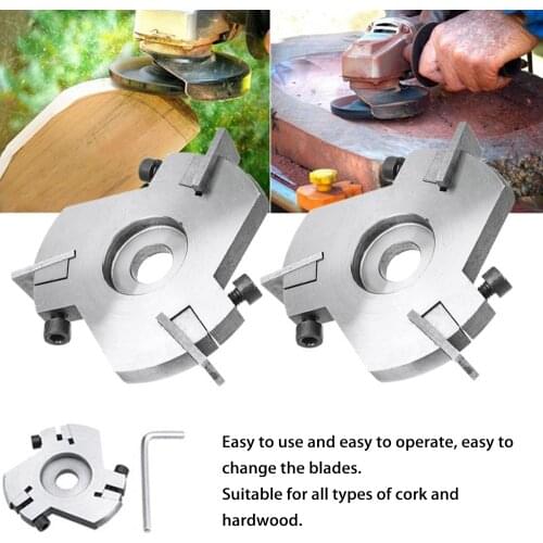 Milling Cutter Grinder Disc Wood Carving Woodworking Detachable 3 Blade Root Milling Cutter Woodworking Tool