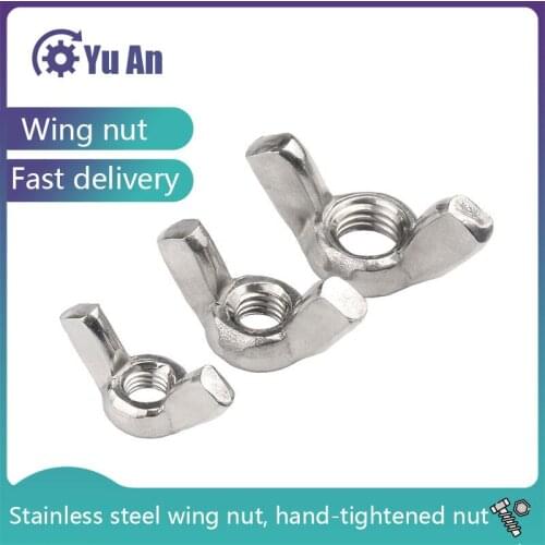 304316stainless Steel Butterfly Nut\ Butterfly Angle Nut Yuanbao Screw Cap M3M4M5M6M8M10M12 10Pcs