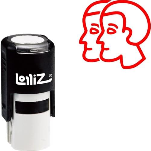 LolliZ Greek Astrology Symbol - Gemini (The Twins) Self-Inking Rubber Stamp