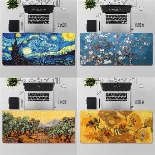 Gaming Mouse Pad Large Mouse Pad PC Gamer Computer Mouse Mat Big Mousepad Keyboard Desk Mat Van Gogh Painting XXL Mause Pad