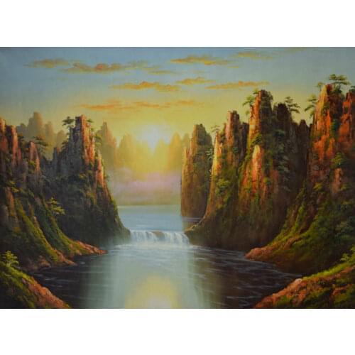 Oil Painting on Canvas Landscape Wall art picture for Living room Hand painted Modern Painting Home Decor