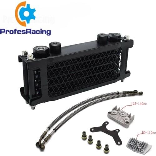 Motorcycle Oil Cooling Kit Cooler Radiator Oil Cooler Set For 50cc 70cc 90cc 110cc 125cc 140cc Dirt Bike Monkey Bike DAX Pocket