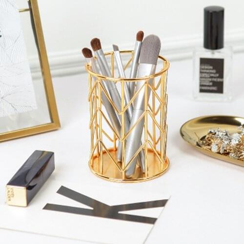 Cosmetics Tool Makeup Brushes Holder Cylindrical Lipstick Organizer Pen Holder Makeup Pen Storage Multi Colors 10.5*8cm