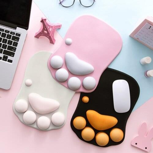 Cute Cat Paw Mouse Pad Anti-Slip Silicone Mice Mat PC Laptop Computer Office Comfort Wrist Rest Support Gaming Accessory