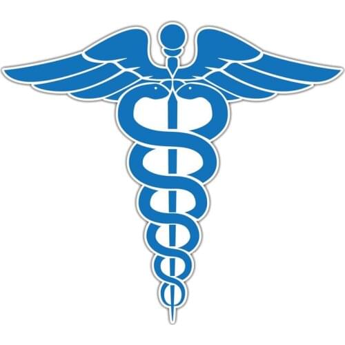 Personality Custom Medical Sign Doctor Medicine Blue Car Sticker Automobiles Motorcycle Waterproof Sunscreen PVC Decals 14*12cm