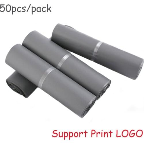 50pcs/Lots Courier Bags Dark Silver Self-Seal Postal Mailing Bags Waterproof Express Packing Bag PE Thicken Envelope Storage Bag