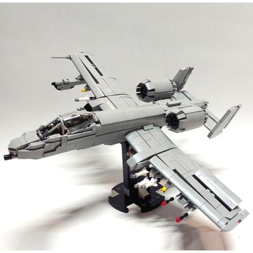 NEW MOC building blocks II World War series A-10 Warthog fighter Mini Figures Military Series Air force weapon model DIY brick