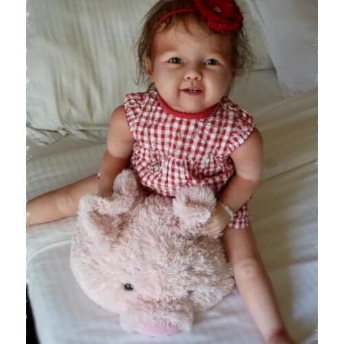 NPK 30inch Huge Baby Reborn Toddler Madeleine With Body and Eyes Full set unfinished Doll Parts